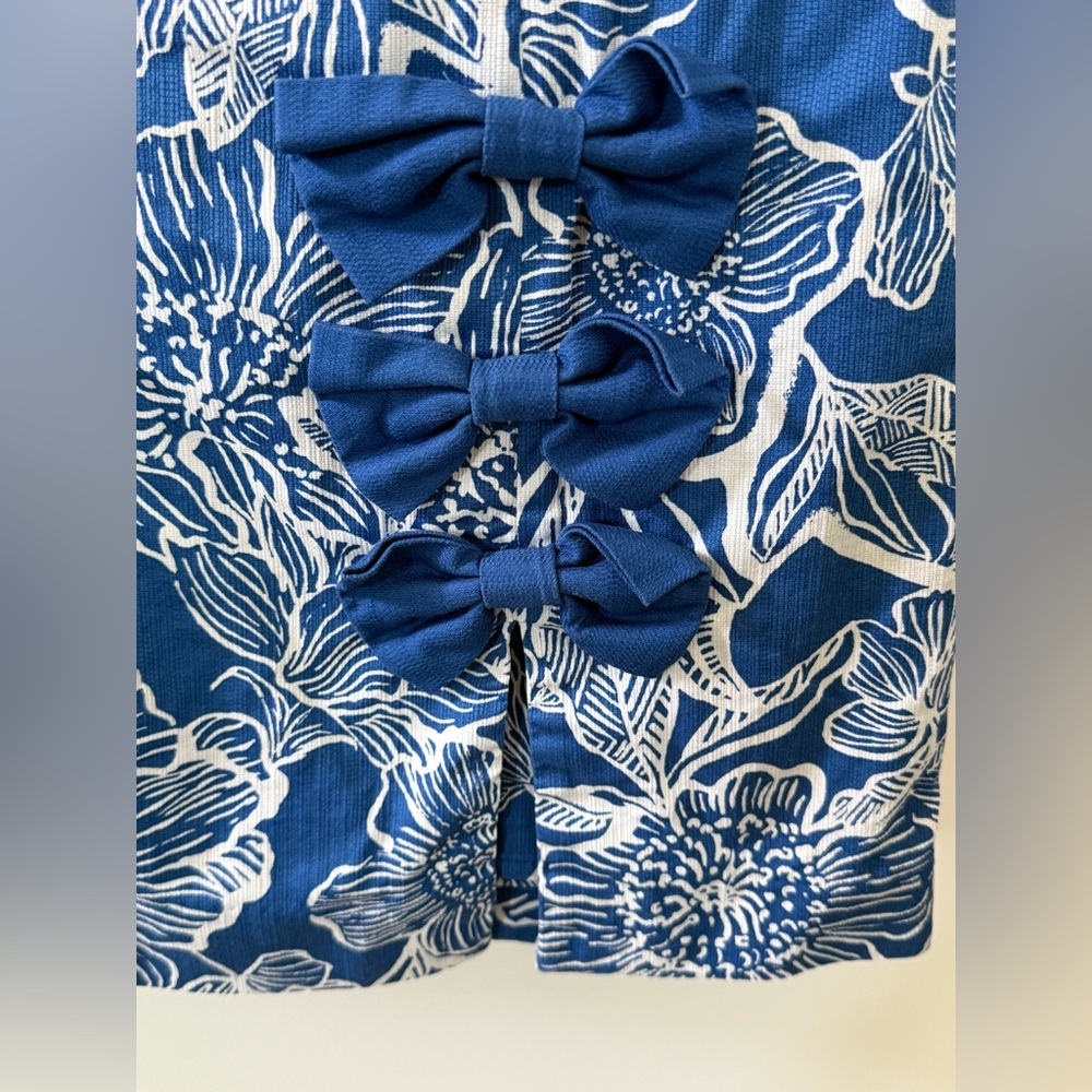 Lilly Pulitzer Lala Skirted Blue and White Patterned Romper - Picture 4 of 6